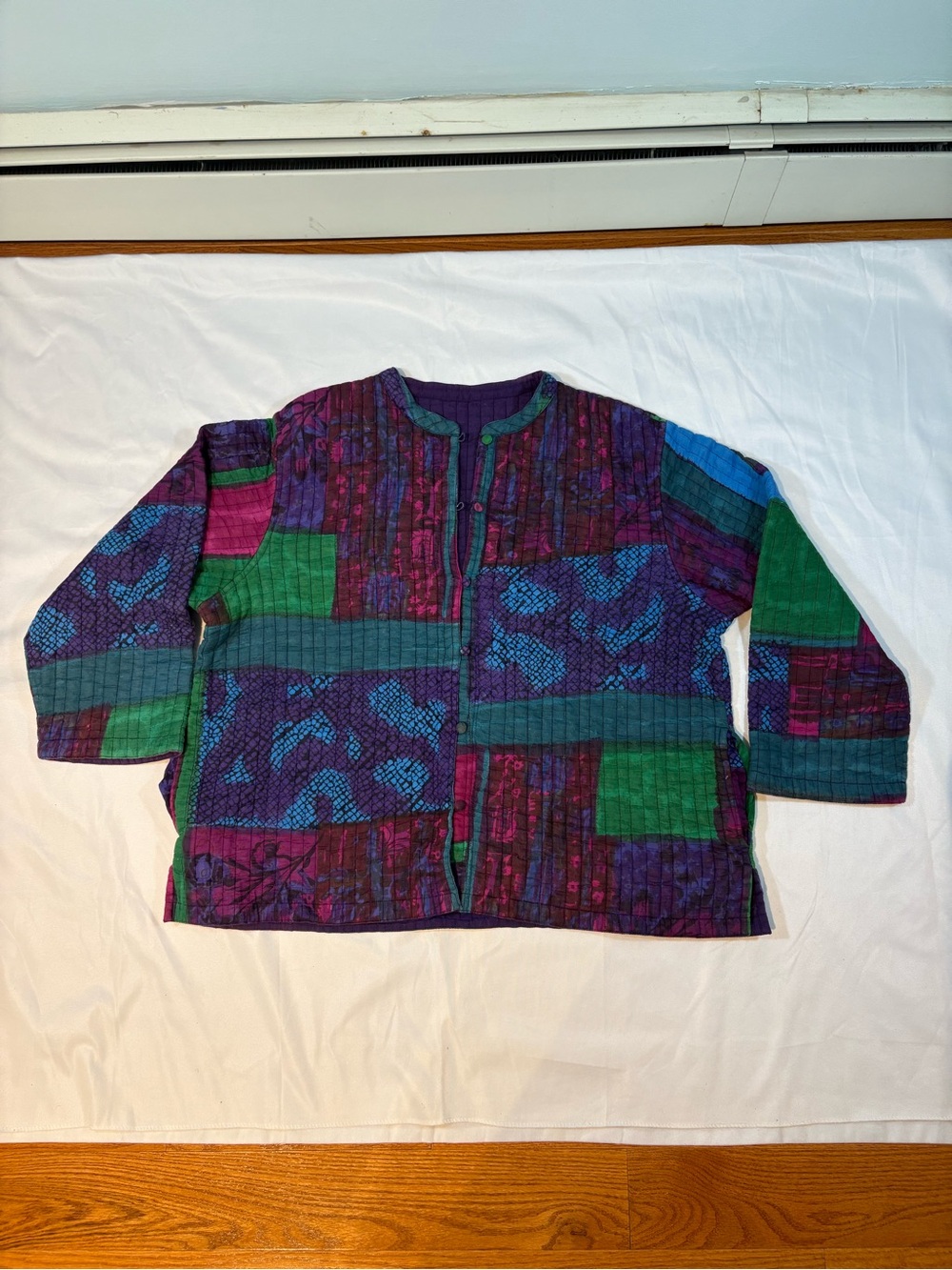 Vintage PHOOL Quilted Patchwork Jacket size large to XL Boho Hippie